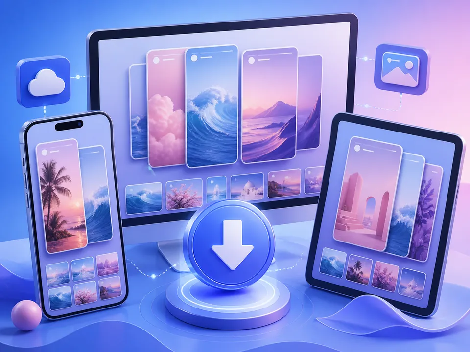 Insts app download workflow across desktop and mobile